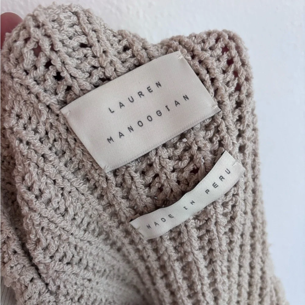 Lauren Manoogian rib boucle pullover in cream - Picture 7 of 9